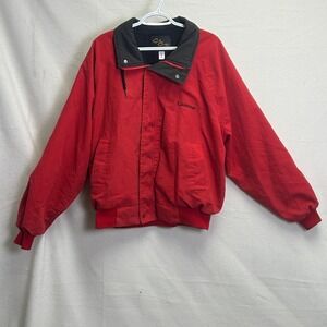 Vintage California Imperial Bomber Jacket Men's XL‎ Red Full Zip Made In USA